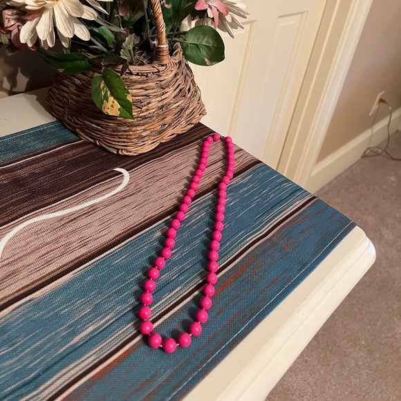 Vintage Pink Beaded Necklace - Picture 5 of 7